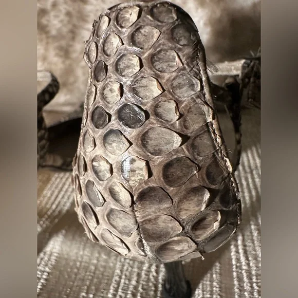 Stuart Weitzman for Mr. Seymor Vintage Snakeskin Strappy Heels - Picture 6 of 11